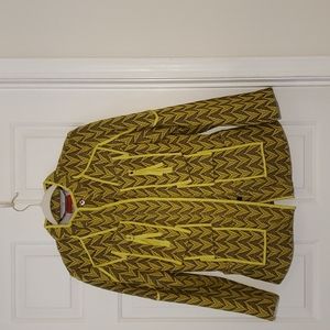 29"long,16"wide. Small/Med. Bright and dark green.